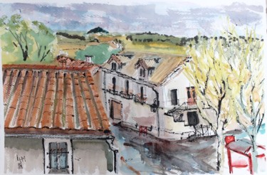 Une chambre avec Vue, Autignac, Aquarelle
